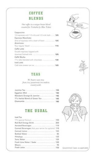 Terttulia Bistro menu 