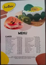 Just Bake menu 1