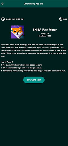 Mine Shiba - Cloud Mining App screenshot #5