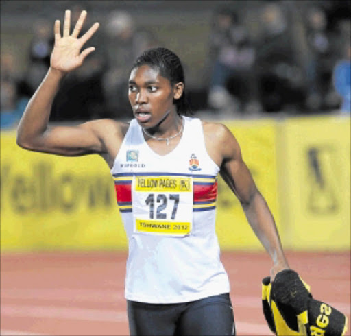 Caster Semenya on the track