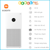 Máy Lọc Không Khí Xiaomi Air Purifier 4 Lite - Bản Quốc Tế Lọc Bụi Mịn Kết Nối App, Phù Hợp Không Gian 45 M2 - Hàng Chính Hãng