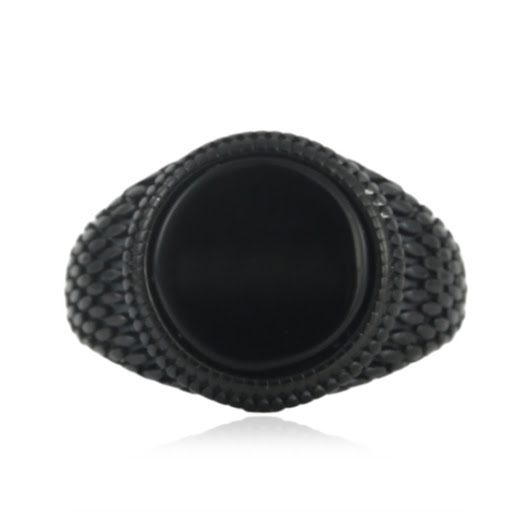 Title 7, Titanium Steel Round Stone Ring Stainless Steel...