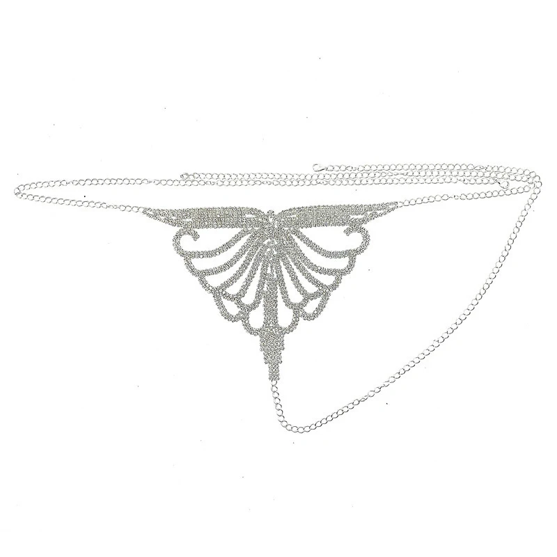 Vestido longo feminino com detalhes de tassel e strass e corrente de corpo. Elegância e brilho para festas e eventos especiais.