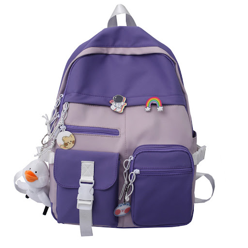 Title 3, Simple and Trendy Schoolbag for Girls on Campus...