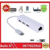 Đầu Chuyển Đổi Từ Type - C Sang Cổng Lan + 3 Usb