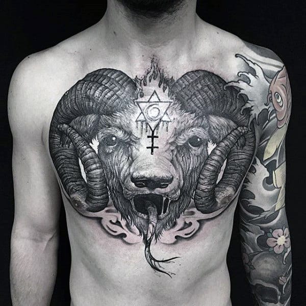 ลายสักแพะหน้าอก6