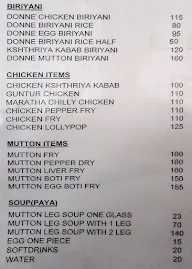 Chikpet Donne Biryani House menu 2