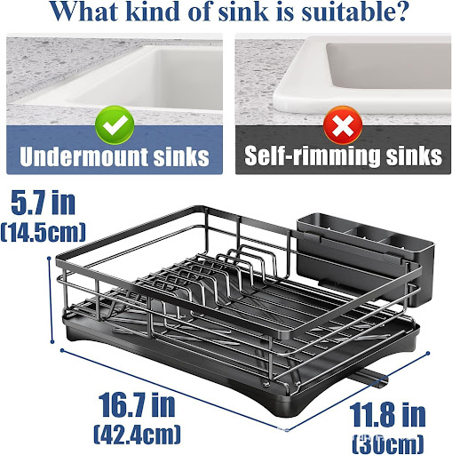 Title 3, Kitchen sink dish sorting and drying rack, orga...
