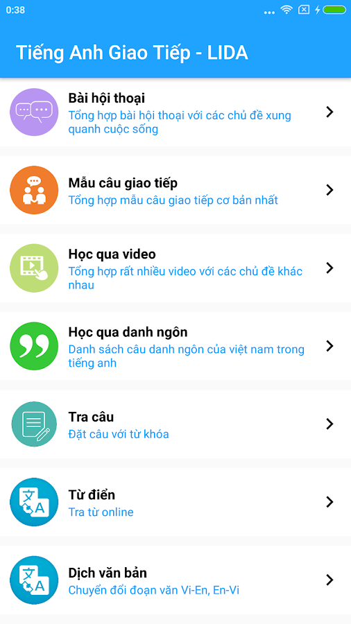 Ứng dụng học tiếng anh giao tiếp với chatbot