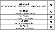 Shri Tirumala Poli Bhaji & Snacks Centre menu 1
