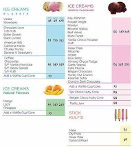 Giani's Ice Cream menu 1