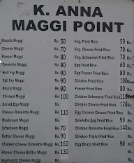 K Anna Maggi Point menu 1