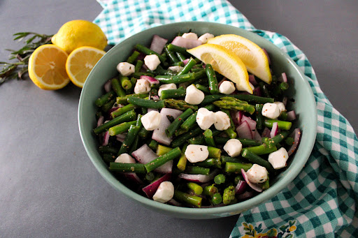 Asparagus Salad With Fresh Mozzarella Salad.