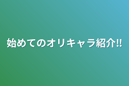 始めてのオリキャラ紹介‼️