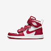 air jordan 1 hi fly ease gs cardinal red / white