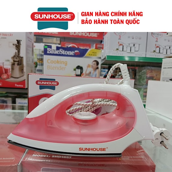 Bàn Là Khô Sunhouse Shd1072, Công Suất 1200W, Mặt Bàn Là Phủ Chống Dính, 5 Chế Độ Nhiệt, Bảo Hành 12 Tháng