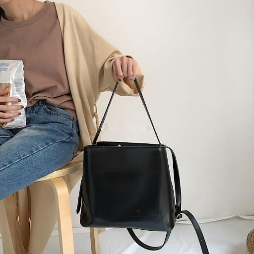 Title 6, PU Leather Large Capacity Single Shoulder Slant...