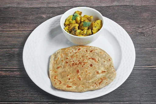 Paratha With Aloo Matar Dry