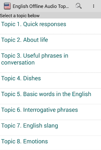 English Offline Audio Topics