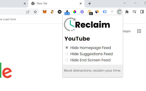 Reclaim - Block Distractions, Regain Focus