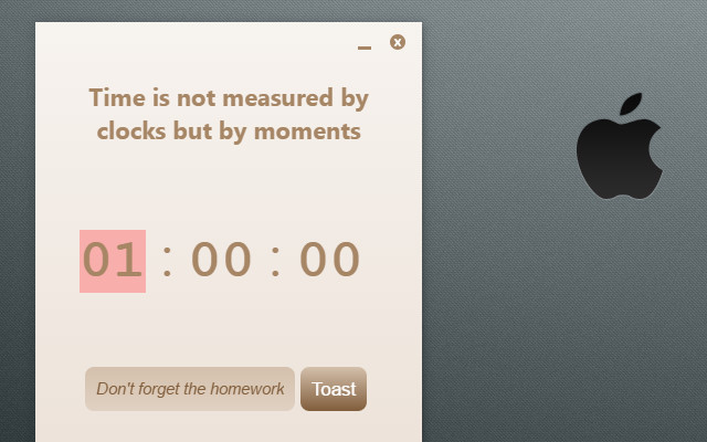 Toast timer - Countdown timer chrome extension