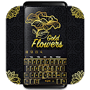 Descargar Gold Flowers Black Keyboard Instalar Más reciente APK descargador