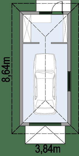 G1B-PLUS - Rzut garażu