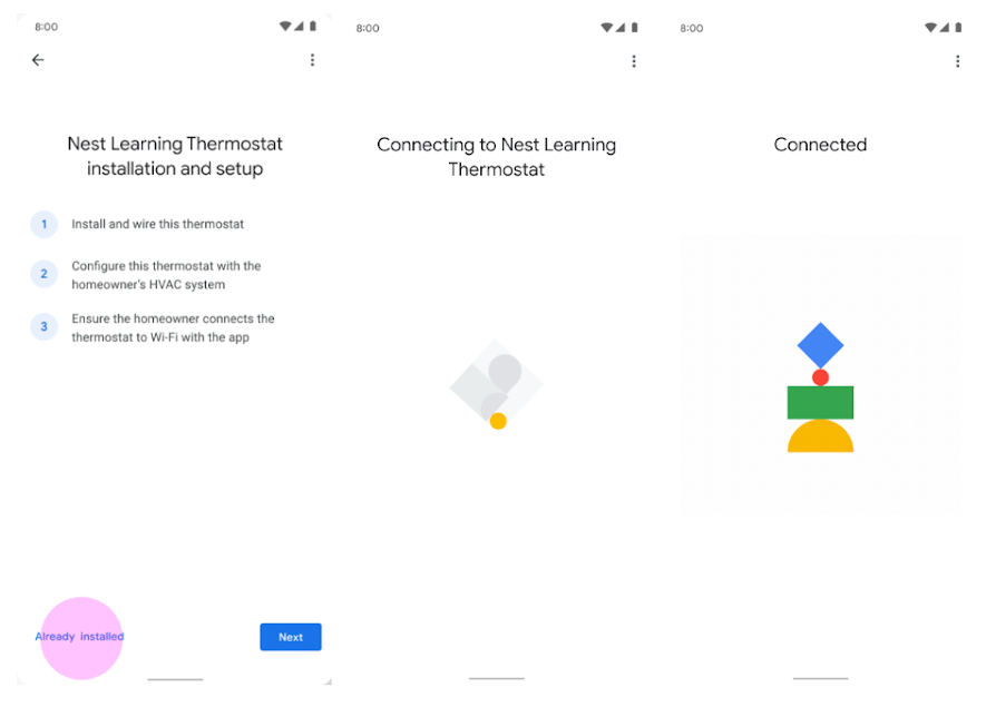 home app connected to learning thermostat 4