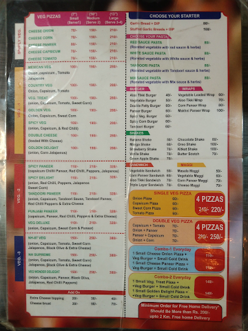 Pizza Pasta Wala menu 