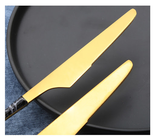 Title 1, Stainless Steel Knife, Fork And Spoon With Imit...