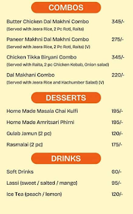 The Tikka Story menu 6