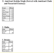 Amritsari Kulcha King menu 1