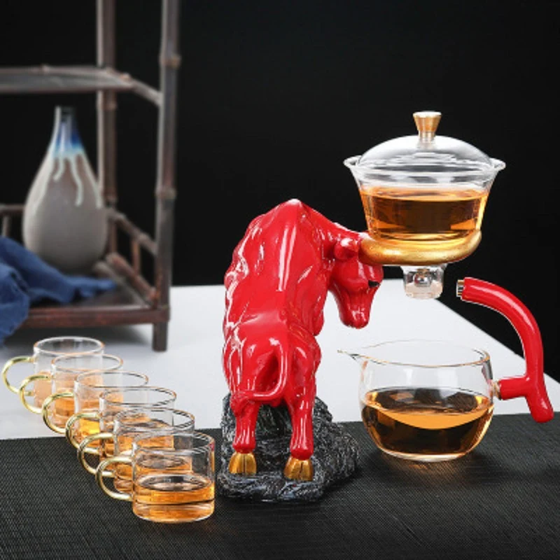 Title 6, Juego de té automático de vidrio de borosilicat...