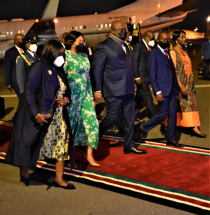 Felix Antoine Tshisekedi, President of the Democratic Republic of Congo (DRC) arriving in Kenya Thursday, April 7, 2022.