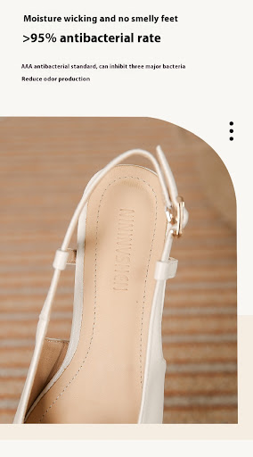 Title 16, Womens Leather Toe Cap French Style Chunky Hee...