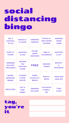 Free Social Distancing Bingo Template - Customize with PicMonkey