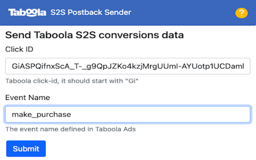Taboola S2S Postback Sender