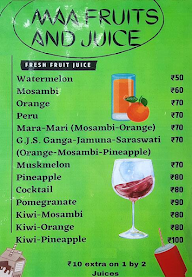 Maa Fruits And Juice Shop menu 1