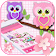 Cute Cartoon Lover Owl Theme icon