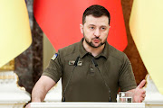 Ukraine's President Volodymyr Zelenskiy attends a joint news conference with Poland's President Andrzej Duda, amid Russia's invasion, in Kyiv, Ukraine May 22, 2022. 