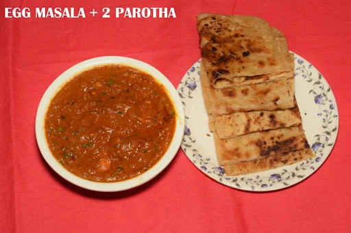 Egg Masala +2 Plain Paratha