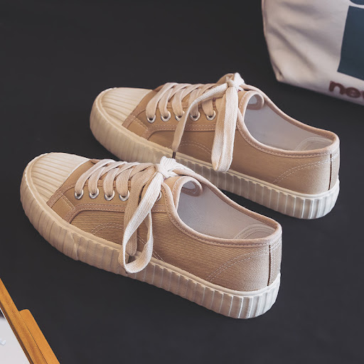 Title 8, Biscuit Canvas Shoes Ulzzang Korean Student Ins...