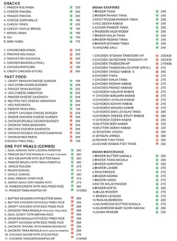 Powai Social Kitchen menu 