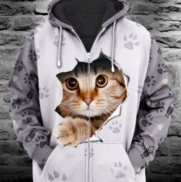 Suéter Masculino Estampado Com Capuz Moda Casual