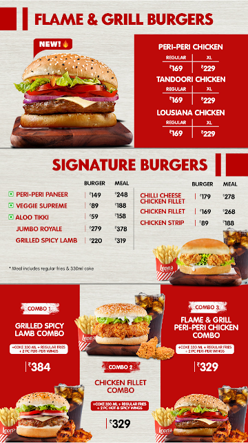 Leon's Burgers & Wings menu 