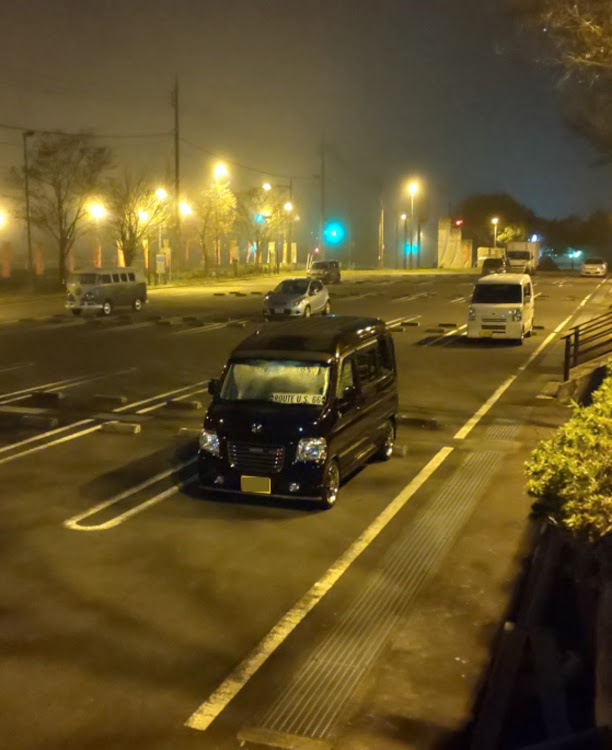 バモスホビオのそしてまた車中泊🚙😌🌃💤・道の駅奥久慈だいご🍎・ツインリンクもてぎ🏎️🔥に関するカスタム事例の投稿画像1枚目