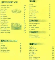 Aparna Refreshment menu 2