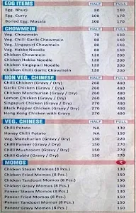 Chicken's Club menu 1