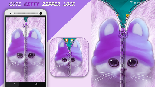 Cute Kitty Zipper Lock