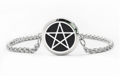 Roestvrijstalen sieraden pentagram uitgehold parfumarmband diffuser armband